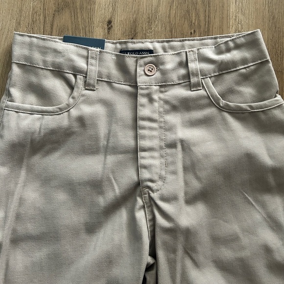 U.S. Polo Assn. Boys Khaki Shorts - Size 10 - Adjustable Waist- NWT - Picture 5 of 14